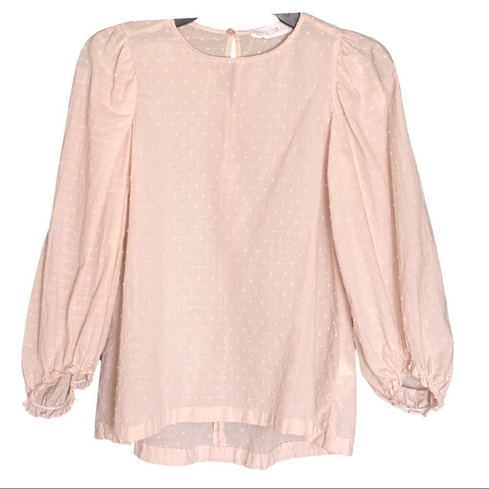 Zara Kids girls size 9 peachy pink blouse